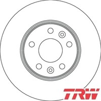 2X Bremsscheibe TRW DF6720S 2 Bremsscheiben Vorderachse Vorne