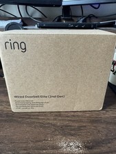 Ring Wired Doorbell Elite (2nd Gen) Video Doorbell PoE Wired Black/Grey
