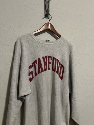 Vintage 90s Champion Stanford Reverse Weave Crewneck Sweatshirt Gray Size 2XL