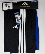 Boy's Size Large 14/16 Adidas 2-Pack Active Shorts Blue and Black