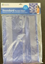 Learning Resources Standard Pocket Chart, 35-1/2"x42" , Blue 10 Clear Pockets