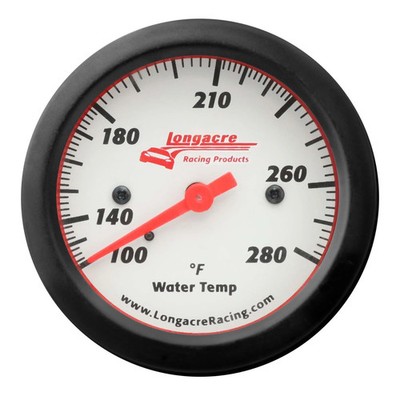 Longacre Racing 52-46902 Sportsman Elite Water Temp. Gauge 100-280 F