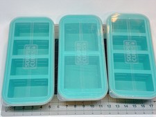Souper Cubes Silicone Freezer Trays with Lids Aqua Blue - 1-Cup & 2-Cup Lot