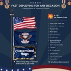Yescom 20' Sectional Aluminum Flag Pole Kit w/ Solar Light US Flag Eagle Topper — photo 6