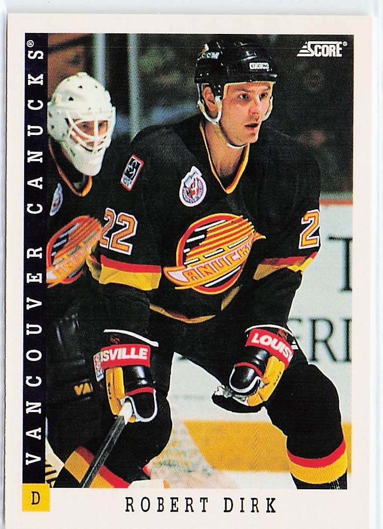 1993-94 Score #288 Robert Dirk Vancouver Canucks