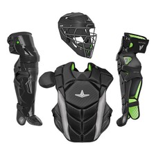 All-Star MVP-PRO Youth Baseball Catcher's Package - Solid Black