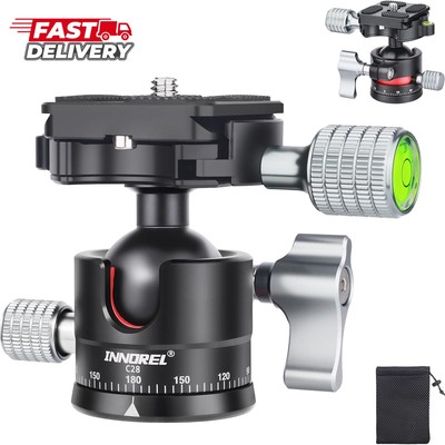 C28 Low Profile Tripod Ball Head 360 Panoramic Metal BallHead for DSLR