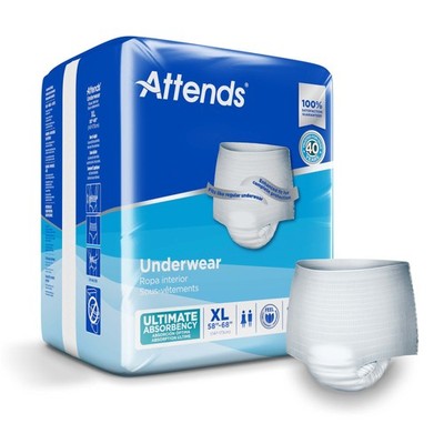 Attends Disposable Underwear X-Large 36 56 Ct