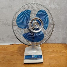 VENTILADOR OSCILANTE VINTAGE LASKO 12" AZUL - Probado - FUNCIONA