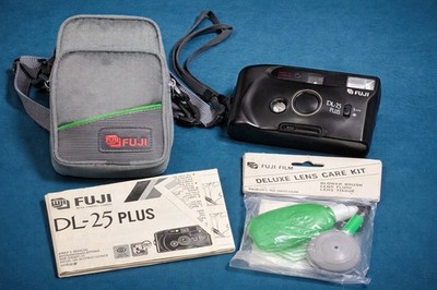 Vintage Fuji DL-25 Plus 35mm Film Camera Bundle Case Kit Manual