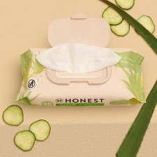 Cleansing Wipes The Honest Company 60 Count 99 Water Plant-Based Aloe Cucumber