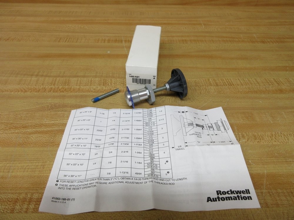 Rockwell Automation 1493-N21 Allen Bradley Overload Relay Reset Button Kit 1493N