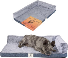 Chill Kuzzi Dog Bed - Washable Crate Pad with Far Infrared Rays, Slate Blue