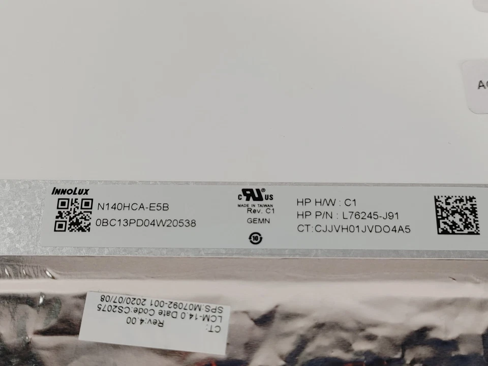 Innolux N140HCA-E5B REV.C1 1920 x 1080 14 in Matte Laptop Screen - Image 4 of 4