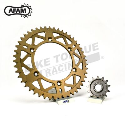 AFAM Stahl/Hart eloxierte Legierungskettenräder passt KTM 250 EXC (2T Enduro) 2000-03