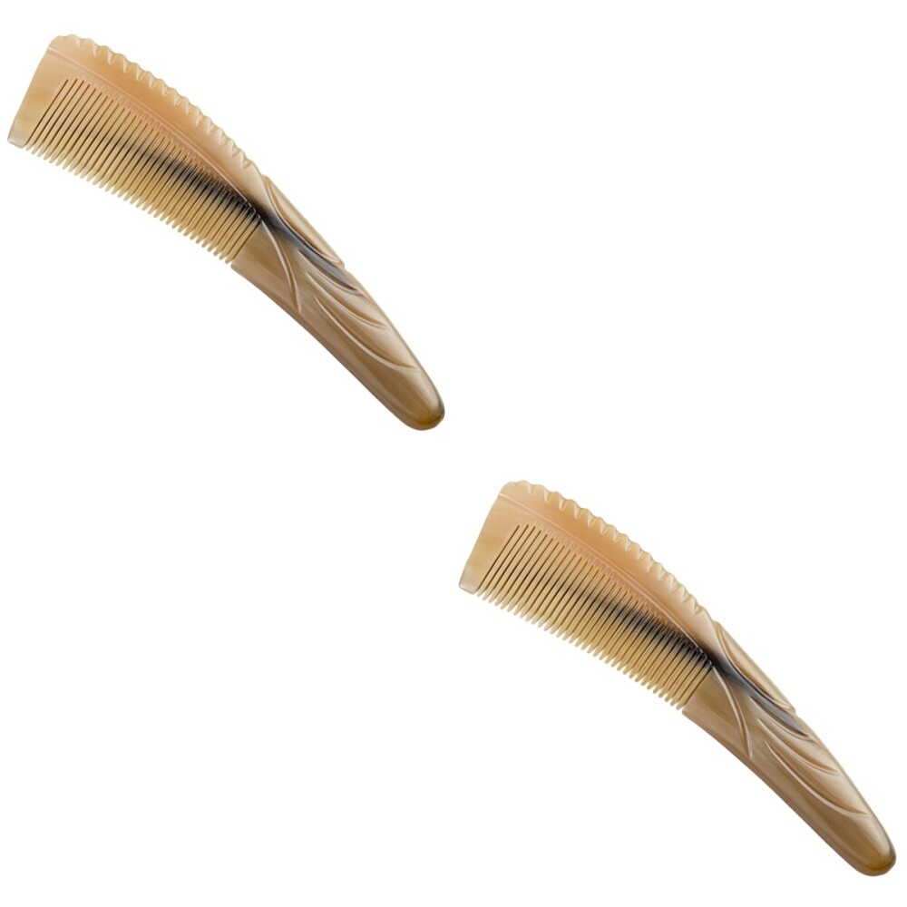2pcs Scraping Massage Comb Detangling Horn Comb Cattle Horn Comb Men eBay
