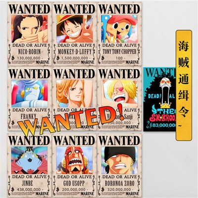 1 Set Anime One Piece Poster Arrest Warrant Luffy Zoro Nami Wanted Poster Ebay