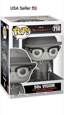 Funko Pop! Marvel WandaVision VISION 50s #714 Vinyl Figure New B&W Wanda Vision 