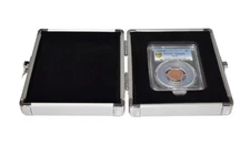 1 Aluminum Single Coin Slab Display Box Case Safe Storage Gift Presentation New