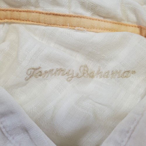 Tommy Bahama Men's Shirt L White Ivory Linen SS Nature Beach Luau Island - Picture 8 of 12