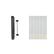 SAS Adjustable Archery Arrow Carrier Case w/ Strap and 12-20" Carbon Bolts