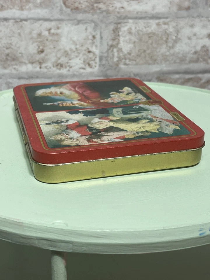 Coca Cola Christmas Santa Playing Cards Tin NEW Nostalgia Coke 1996 Double Deck - Image 3 of 4