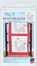 Jack Dempsey Needle Art 2 Birds 18 Inch Quilt Blocks