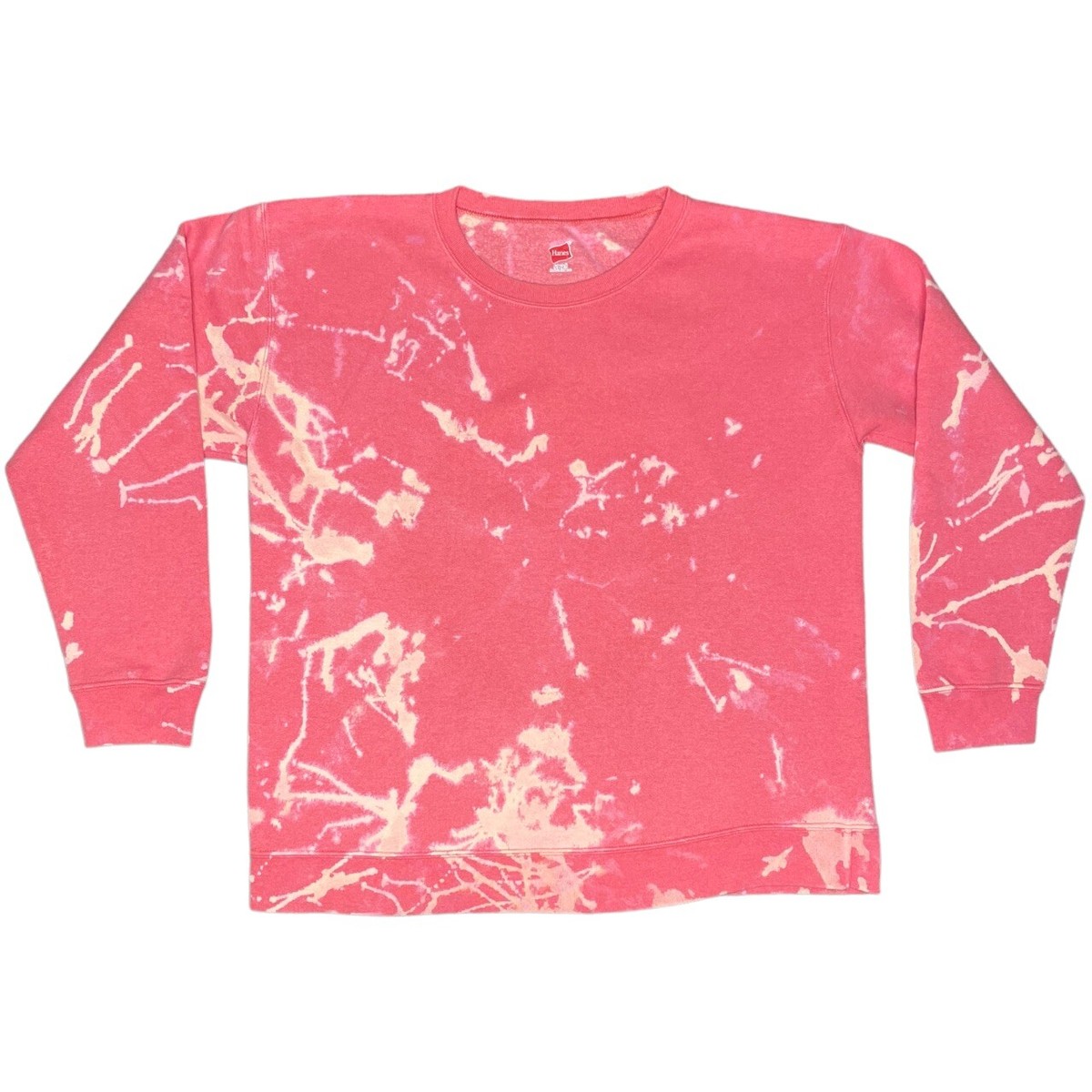 Tie Dye Jumper Pink Ombré Bleached Sweater Sweatshirt Loungewear 90s  Pullover S