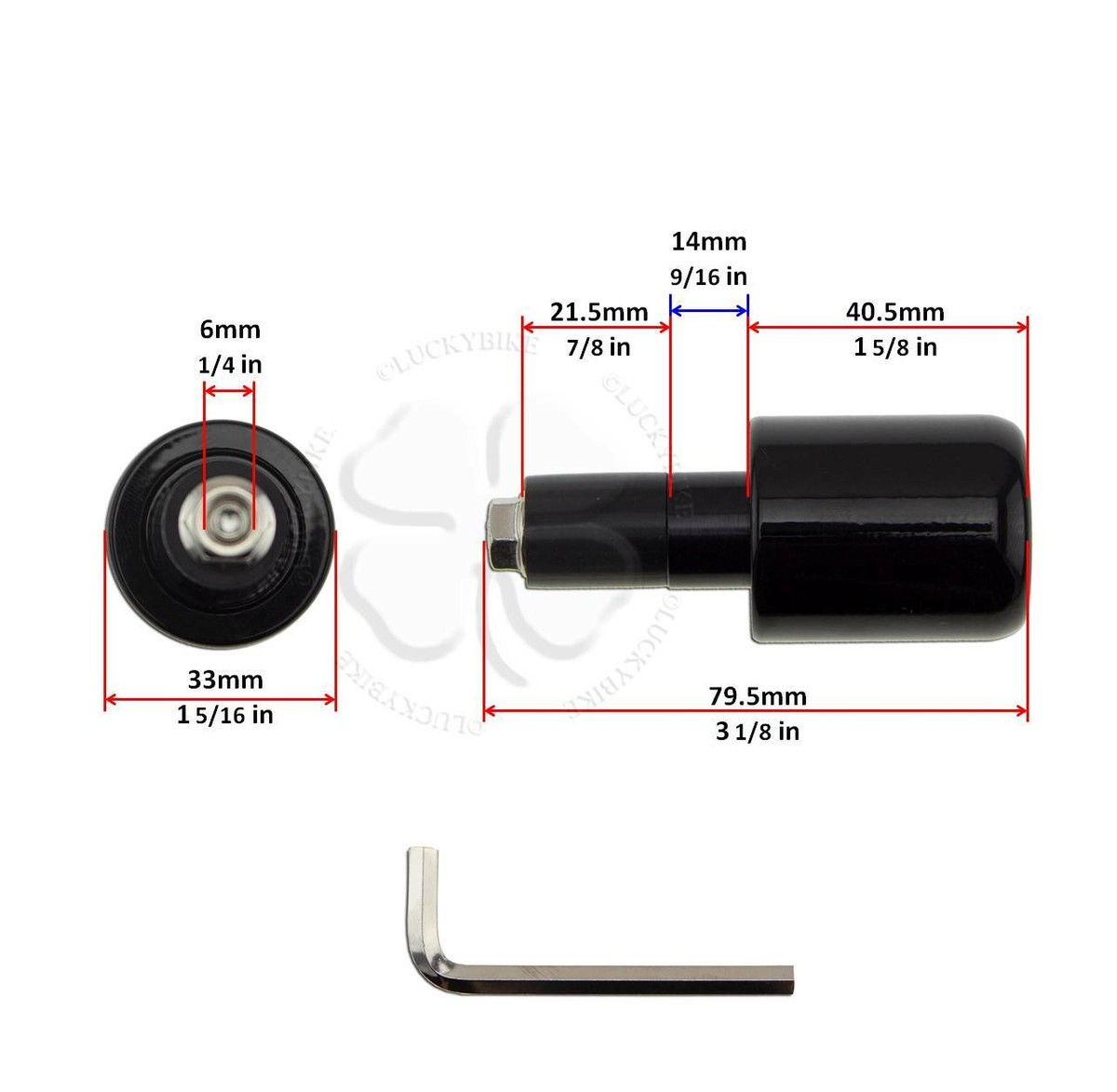 Anti Vibration Handle Bar End Black For Suzuki GSXR Slug Weight