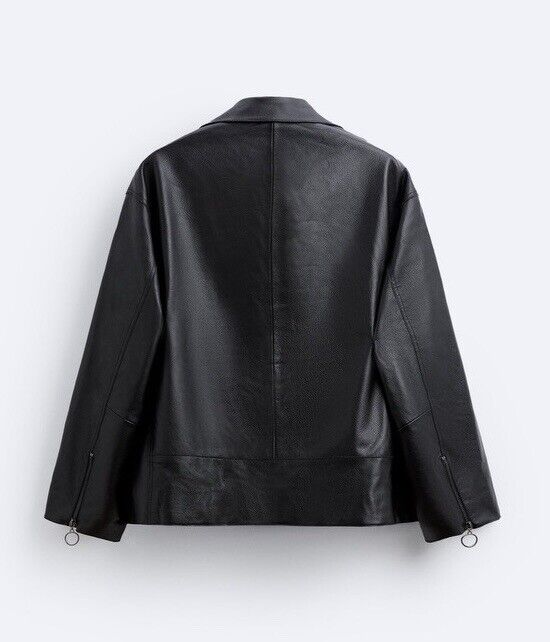 Zara Oversized Real Lether Biker Jacket For Men | eBay Zara Oversized Real Lether Biker Jacket For Men | eBay