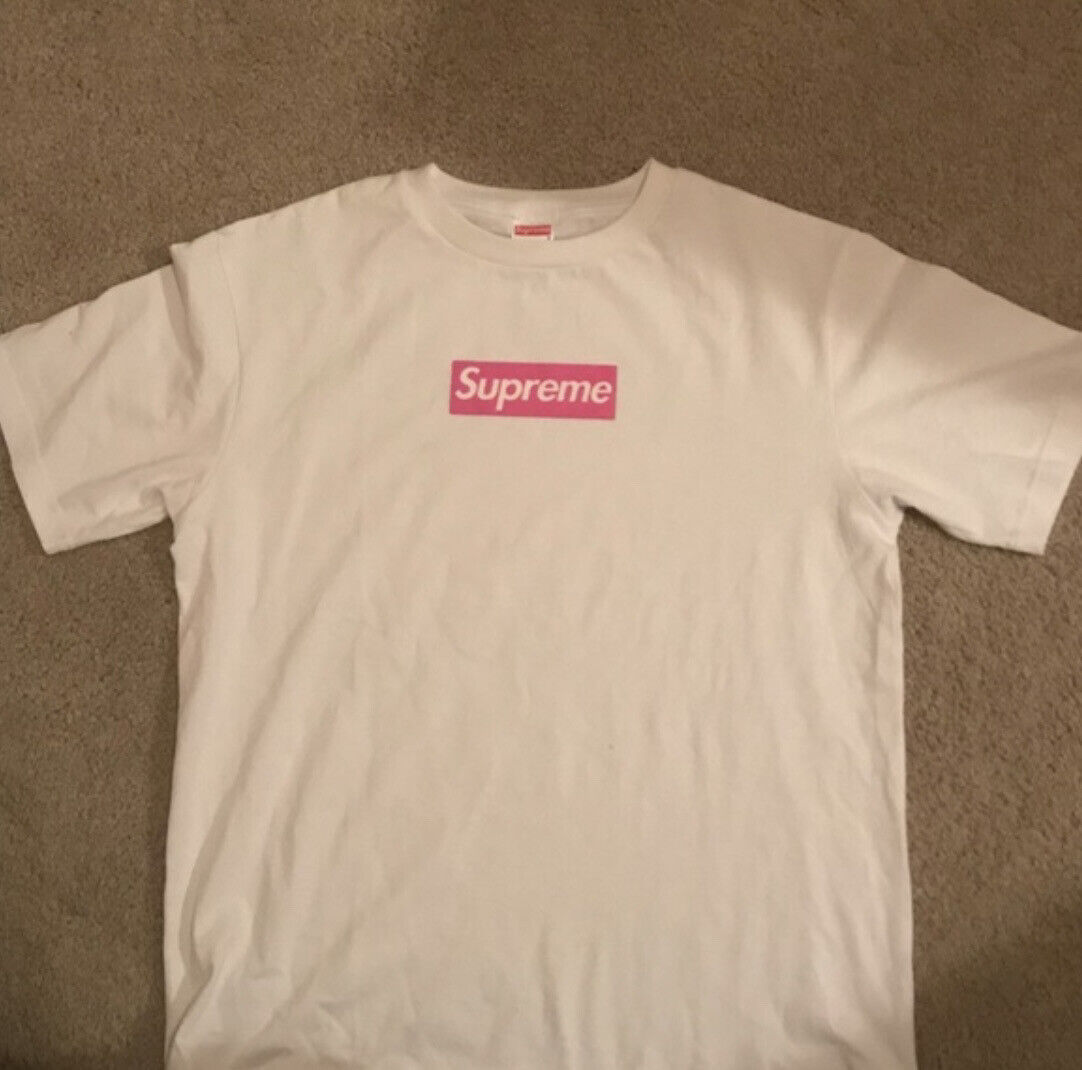 Minde om Pak at lægge politiker Rare Supreme Pink Box Logo Tee | eBay