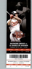 Los Angeles Angels vs Baltimore Orioles 7/31/2014 Full Ticket - Eddie Murray