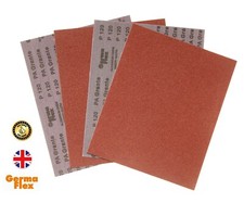 Emery Cloth Abrasive Sandpaper Sheets Sand Paper Grade Grits 40-400 Germa Flex