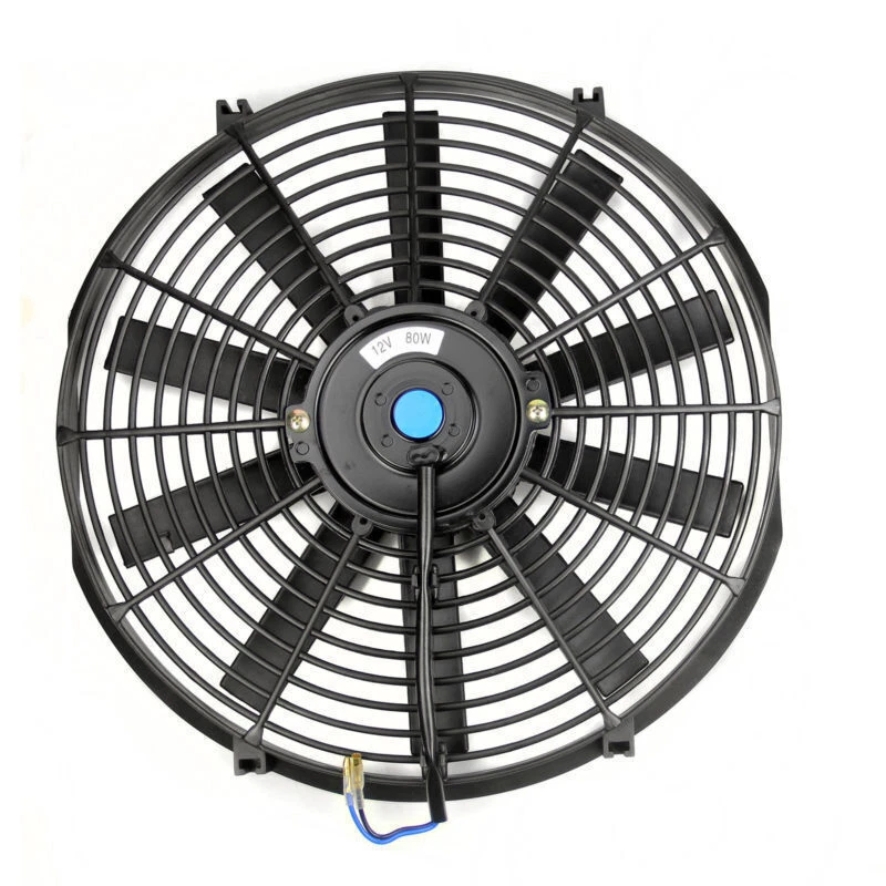 14" Inch 90W Universal Electric Radiator Cooling Thermo Fan Straight Blade +Kits - image 3 of 4