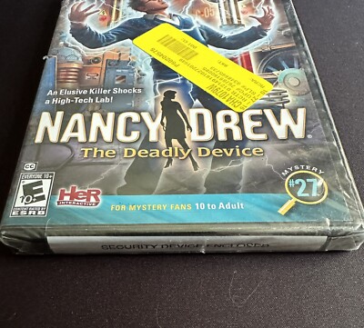Nancy Drew: The Deadly Device - PC DVD Rom Mystery Adventure Game - NEW SEALED