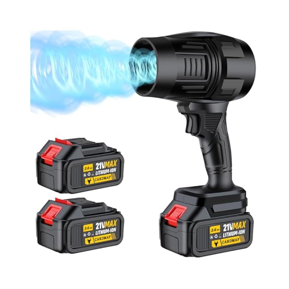 Cordless Leaf and Snow Blower with 2 Batteries and Charger High Speed