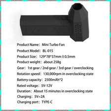 Mini 130,000 RPM turboblast jet Violent turbofan brushless motor Rechargeable*