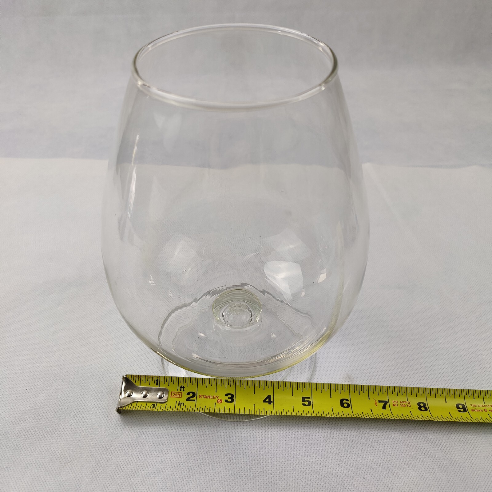 GIANT Brandy Snifter Goblet Wine Clear Glass Oversized Decor Vase by E
