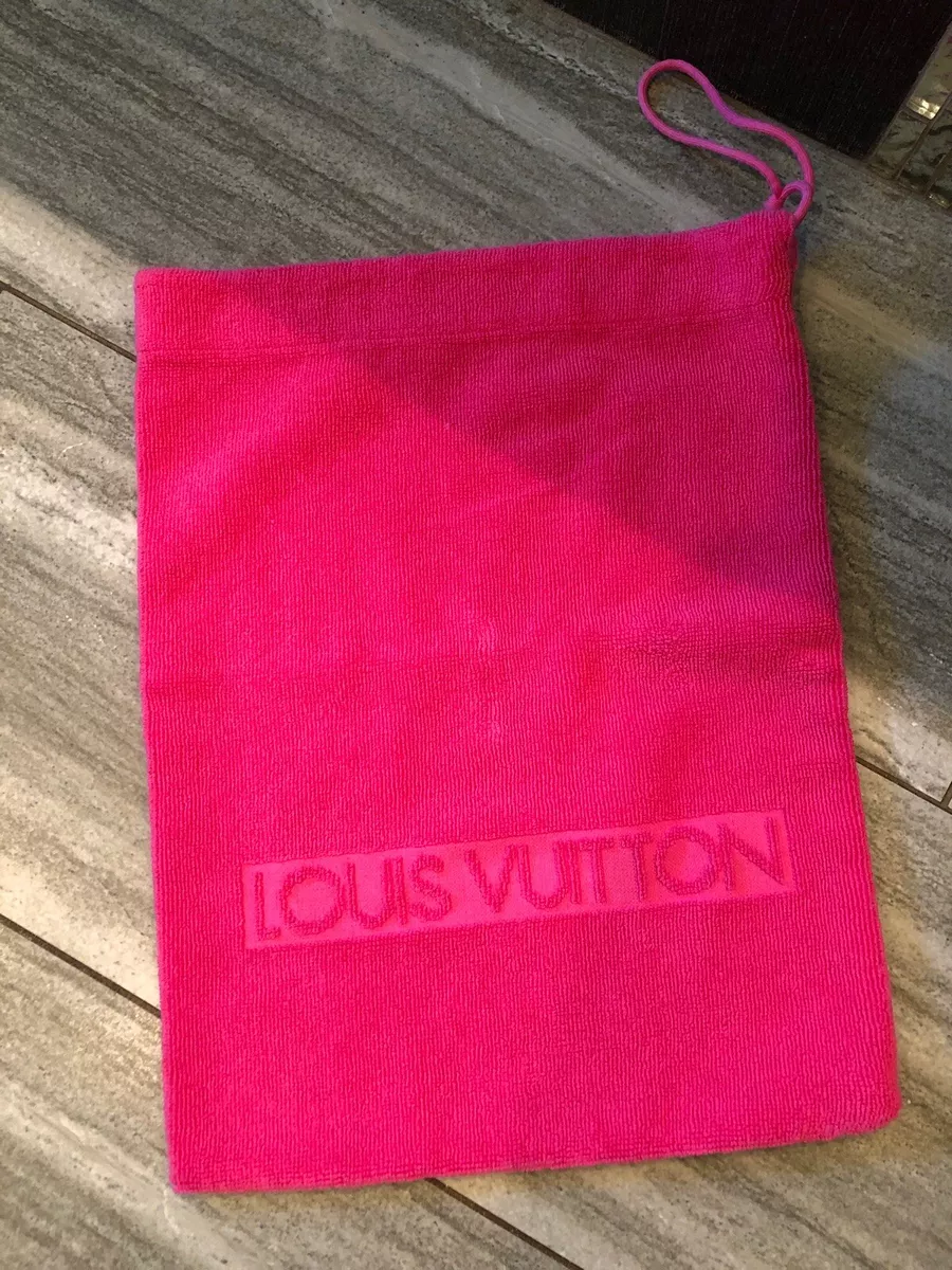 Rare LOUIS VUITTON Terry Cloth Tote Bag/ Accessory Bag/ Travel PURPLE