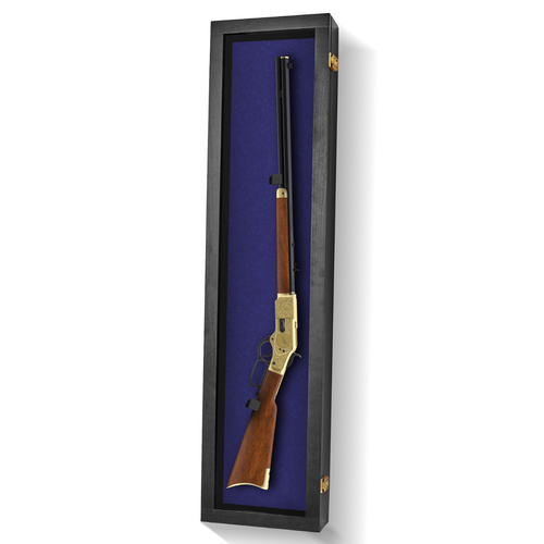 Single Rifle Gun Cabinet Display Case Wall Rack Replica Airsoft Civil ...