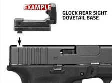 VISM Optic RMR Type Base Mount for Glock Models DOVETAIL Handgun Reflex Mount