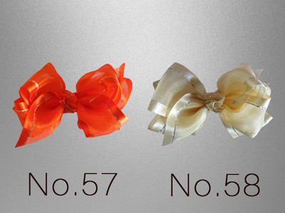 100 BLESSING Good Girl Hairbow 3.5/" Double ABC Organza Hair Bow Clip Wholesale