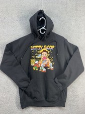 Womens Betty Boop Fleece Pullover Hoodie Sweatshirt Black Medium New Never Worn
