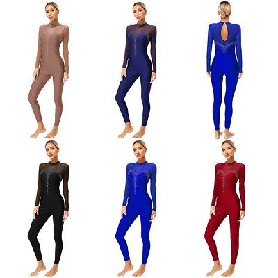 Damen Trikot Full Body Overalls Ballet Tanzbekleidung Unitard Catsuits Active