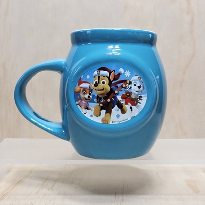 2019 Paw Patrol Holiday Hot Cocoa Coffee Mug Blue Cup Spin Master No Spoon