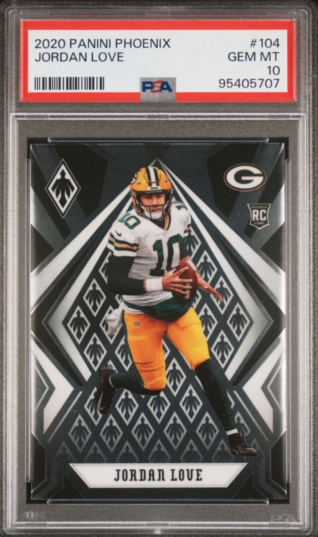 Jordan Love 2020 Panini Phoenix RC #104 - PSA 10 GEM MT - GREEN BAY PACKERS