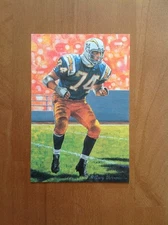 Ron Mix Chargers unsigned Goal Line Art Card with slight corner tip wear