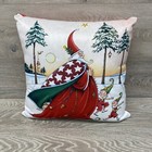 Mary Engelbreit The Magic of Christmas Wizard Pillow Decorative Santa Elves 17"