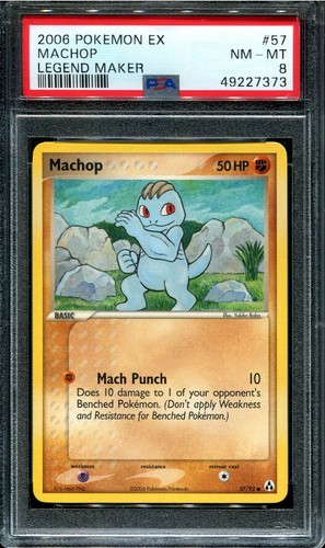 Machop graded PSA 8 for sale on eBay