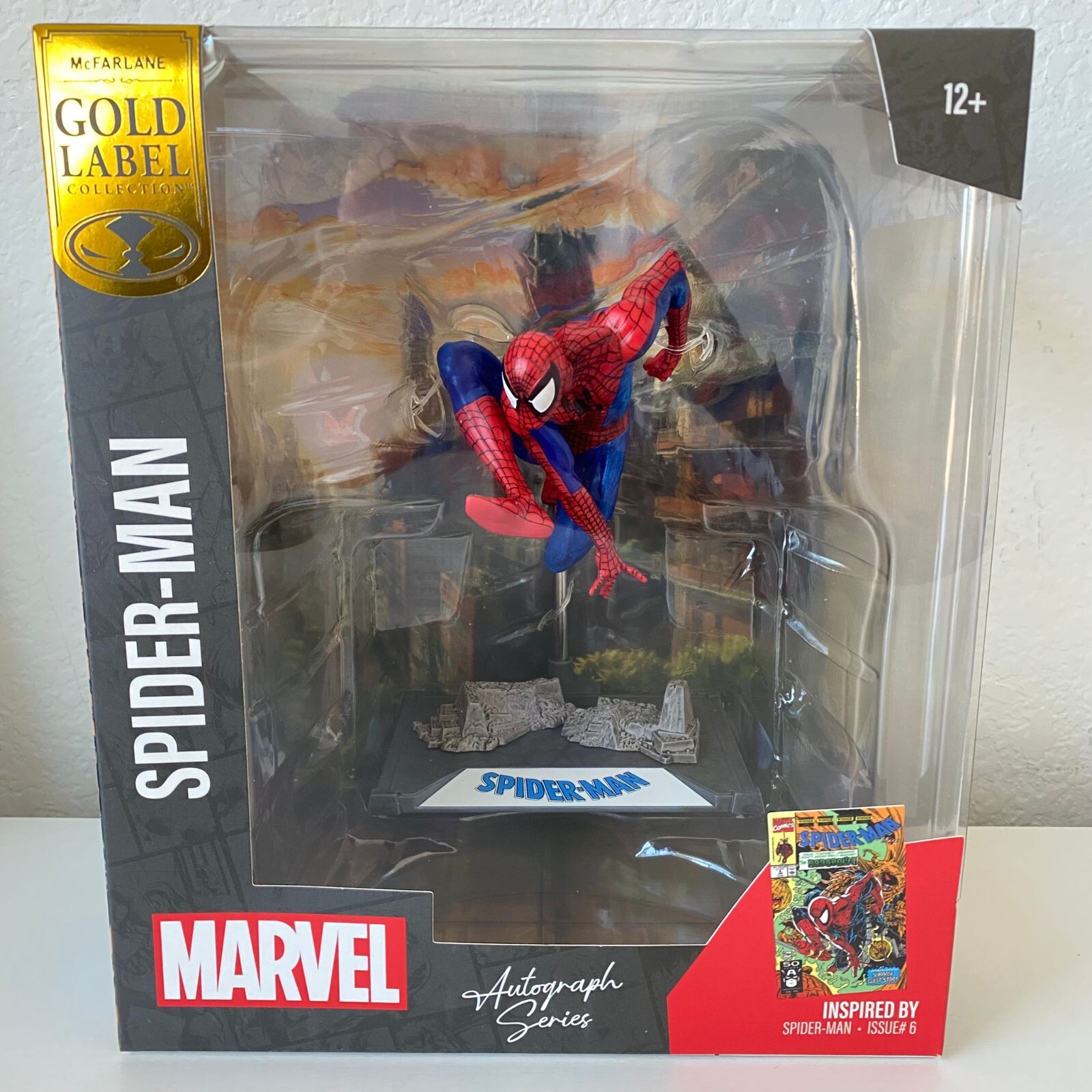 McFarlane Toys Marvel 1:10th Spider-Man Autograph Series Gold Label w/ brown box